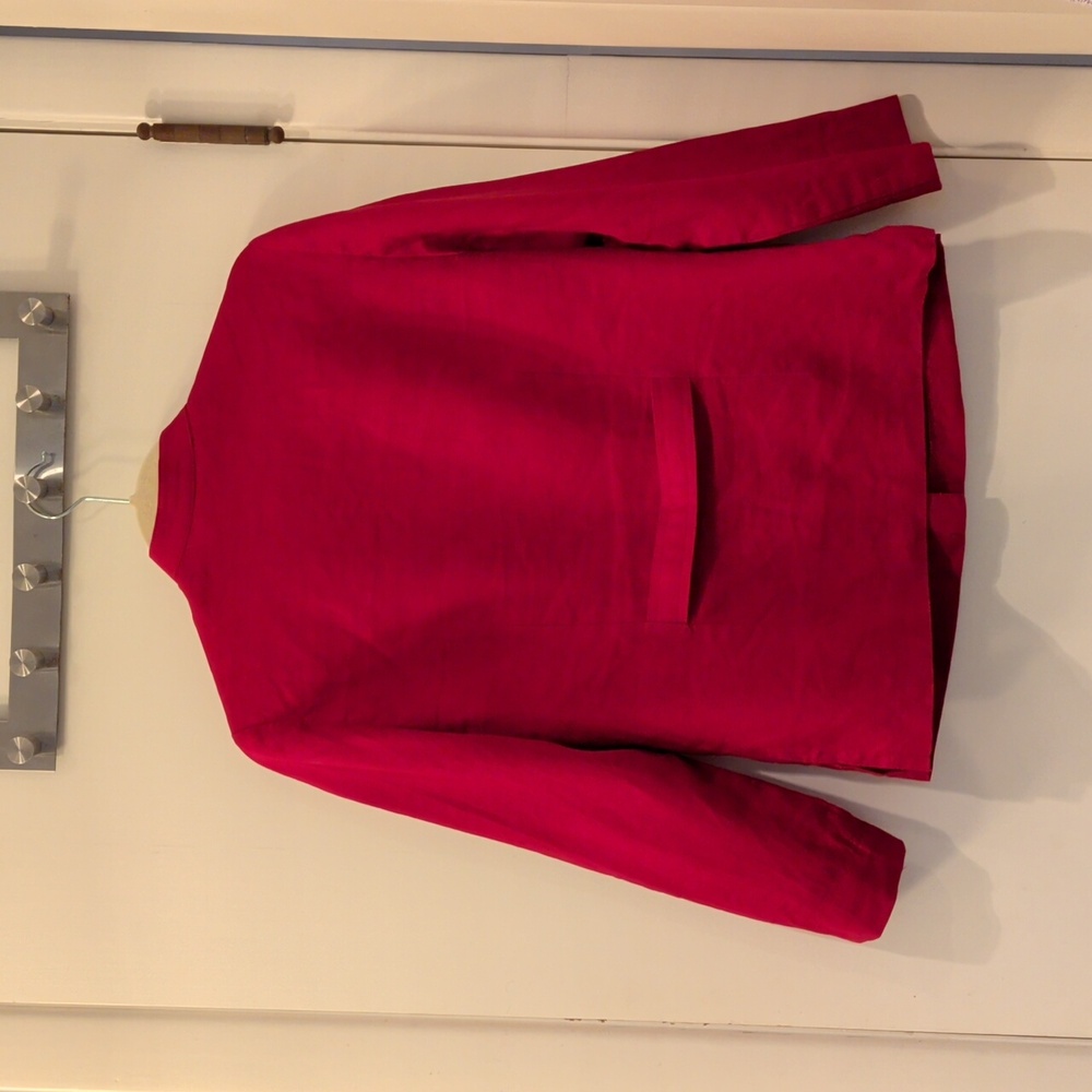 Red Linen Jacket - Picture 3 of 4